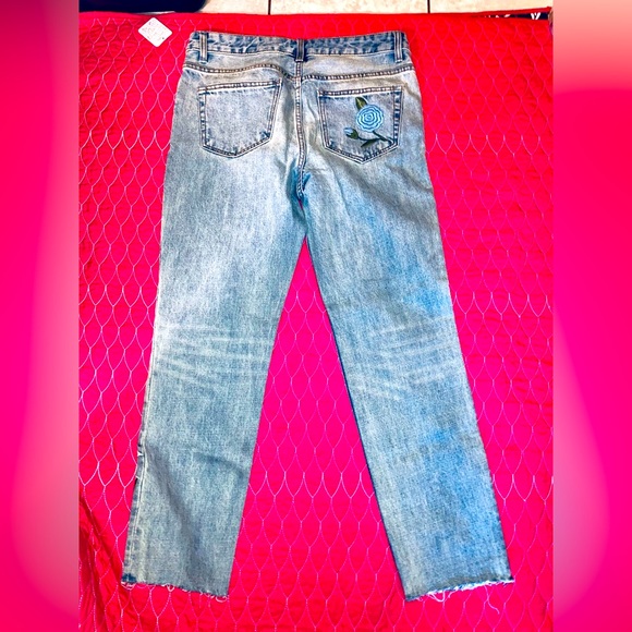 NWT! free People Floral Embroidery Jeans - Picture 5 of 7